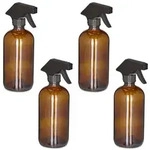 Relaxdays Spr&uuml;hflasche Glas 500ml 4er Set Braun,Schwarz
