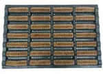 Relaxdays Fussmatte Gummi 60x40 mit Kokosb&uuml;rsten Hellbraun,Schwarz
