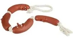 Relaxdays 4 x Hundespielzeug Wurst Braun,Creme