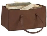 Relaxdays 2 x Kaminholztasche aus Filz braun Dunkelbraun