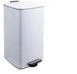 Relaxdays M&uuml;lleimer K&uuml;che 30 Liter Wei&szlig;,Schwarz,Silber