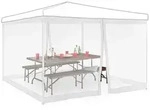 Relaxdays Moskitonetz f&uuml;r 3x3m Pavillon wei&szlig; Wei&szlig;