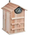 Relaxdays Eulen Nistkasten Holz Hellbraun