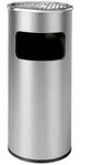 Relaxdays Standaschenbecher mit Inneneimer 30 l Silber