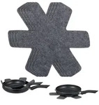 Relaxdays Pfannenschoner Filz 6er Set Grau