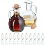 Relaxdays Flaschen zum Bef&uuml;llen 24er Set 150 ml Hellbraun,Transparent