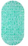 Relaxdays Badewannenmatte Steinoptik bunt T&uuml;rkis