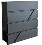 Relaxdays Metall Briefkasten mit Zeitungsfach Schwarz
