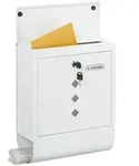 Relaxdays Briefkasten mit Zeitungsfach Wei&szlig;
