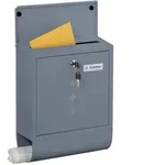 Relaxdays Briefkasten mit Zeitungsfach Anthrazit