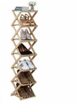 Relaxdays Faltbares Schuhregal aus Bambus Hellbraun