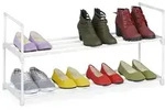 Relaxdays Metall Schuhregal wei&szlig; Wei&szlig;