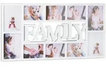 Relaxdays Bilderrahmen Familie f&uuml;r 10 Fotos Wei&szlig;,Transparent