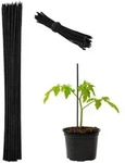 Relaxdays Schwarze Pflanzst&auml;be 30 cm im 300er Set Schwarz