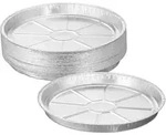 Relaxdays Runde Aluschalen im 25er Set Silber