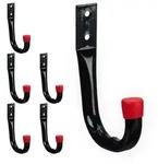 Relaxdays Wandhaken 6er Set Rot,Schwarz