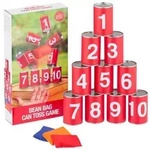 Relaxdays Dosenwerfen f&uuml;r Kinder Wei&szlig;,Orange,Rot
