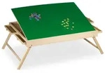 Relaxdays Puzzletisch mit 4 Schubladen Gelb,Gr&uuml;n,Hellbraun