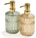 Relaxdays Seifenspender 2er Set 400 ml Wei&szlig;,Gold,Gr&uuml;n