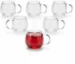 Relaxdays Gl&auml;ser mit Henkel Set Transparent