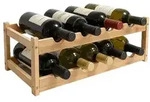 Relaxdays Weinregal aus Bambus Hellbraun