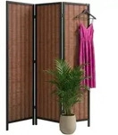 Relaxdays Bambus Paravent Braun
