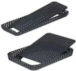 Relaxdays Tarteform 2er Set mit L&ouml;chern Anthrazit