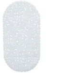 Relaxdays Badewannenmatte Steinoptik Wei&szlig;