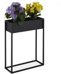 Relaxdays Metall Blumenst&auml;nder in Schwarz Schwarz