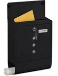 Relaxdays Briefkasten mit Zeitungsfach Schwarz