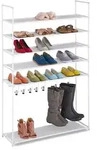 Relaxdays Schuhregal mit Stiefelfach Wei&szlig;