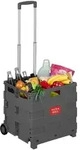 Relaxdays Einkaufstrolley mit Teleskopgriff Anthrazit,Silber