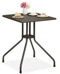 Relaxdays Gartentisch in brauner Holz-Optik Braun