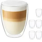 Relaxdays Latte Macchiato Gl&auml;ser doppelwandig Transparent