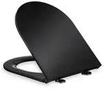 Relaxdays Toilettendeckel mit Absenkautomatik Schwarz