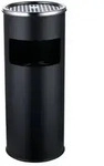 Relaxdays Standaschenbecher mit Inneneimer 17 l Schwarz,Silber