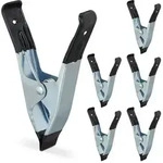 Relaxdays Klemmzwingen Metall 6er Set Schwarz,Silber