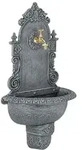 Relaxdays XL Wandbrunnen antik Gold,Grau