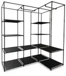 Relaxdays Eckschrank Schwarz