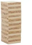 Relaxdays XL Wackelturm aus Holz Hellbraun