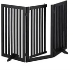 Relaxdays Schwarzes Absperrgitter mit T&uuml;r 92 cm Schwarz