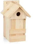 Relaxdays Nistkasten aus Holz mit Spitzdach Hellbraun