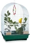 Relaxdays Kleiner Vogelk&auml;fig mit Zubeh&ouml;r Wei&szlig;,Dunkelgr&uuml;n