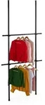 Relaxdays Garderobensystem Teleskop 165&ndash;300 cm Schwarz
