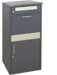 Relaxdays Briefkasten mit Paketfach Anthrazit,Silber