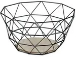 Relaxdays Obstkorb Gitter Design Hellbraun,Schwarz