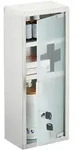 Relaxdays Medizinschrank Edelstahl Silber,Transparent