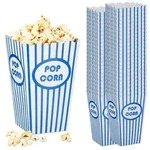 Relaxdays Popcornt&uuml;ten 48er Set Wei&szlig;,Blau