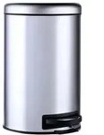 Relaxdays M&uuml;lleimer 12 Liter Schwarz,Silber