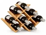 Relaxdays Weinregal aus Bambus f&uuml;r 8 Flaschen Hellbraun